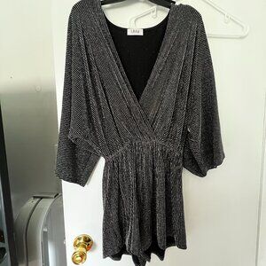 Lilyful Sparkly Black Romper Small